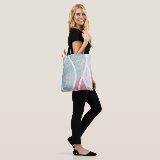 Kust/strand abstracte golven tote bag (Op model)