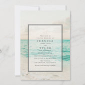 Kust Strand Bestemming Huwelijksuitnodiging Kaart (Voorkant)