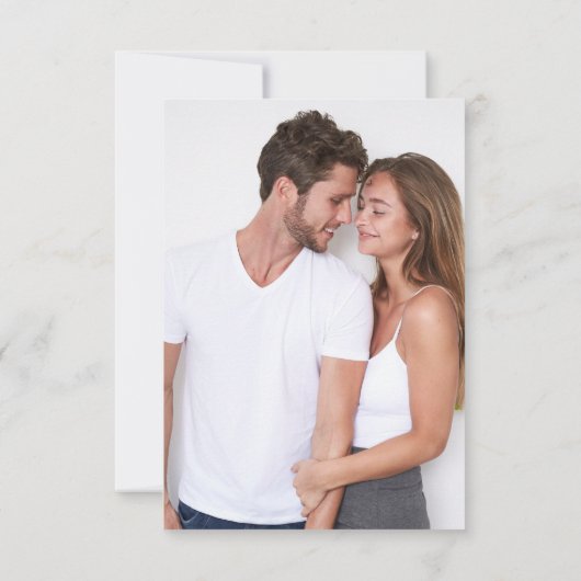 Kust Strand Blauw Anker Nautische Trouwfoto Bedankkaart (Achterkant)