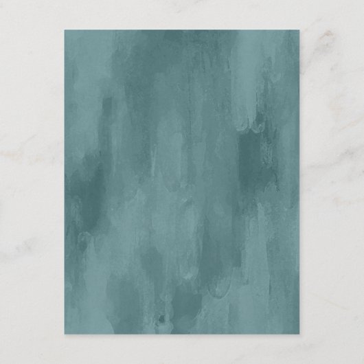 kust | Strand Blauwe Waterverf Trouwgegevens Informatiekaartje (Achterkant)