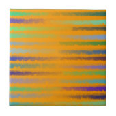 Kust Strand Golven Zoute Waterverf op Sinaasappel Tegeltje (Voorkant)