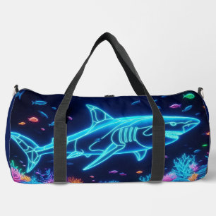 Kust/strand kleurrijke neon haai plunjezak