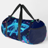 Kust/strand kleurrijke neon haai plunjezak (Rechterhoek)