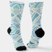 Kust-/strand-/maritiem blauw sokken (Gebogen)
