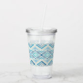 Kust/strand/nautisch blauw acryl drinkbeker (Achterkant)