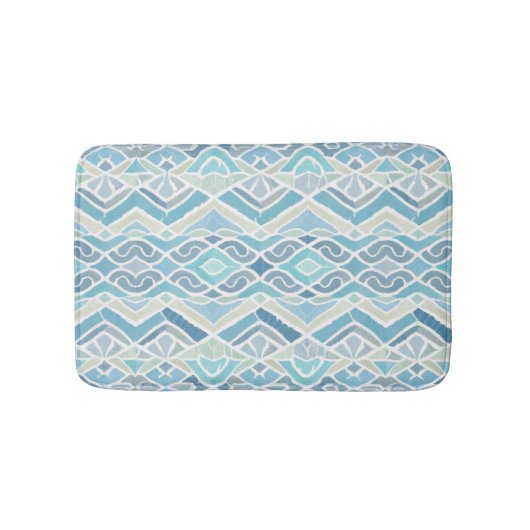 Kust/strand/nautisch blauw badmat (Voorkant)