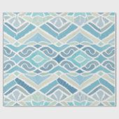 Kust/strand/nautisch blauw cadeaupapier (Vlak)