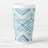 Kust/strand/nautisch blauw latte mok (Voorkant)