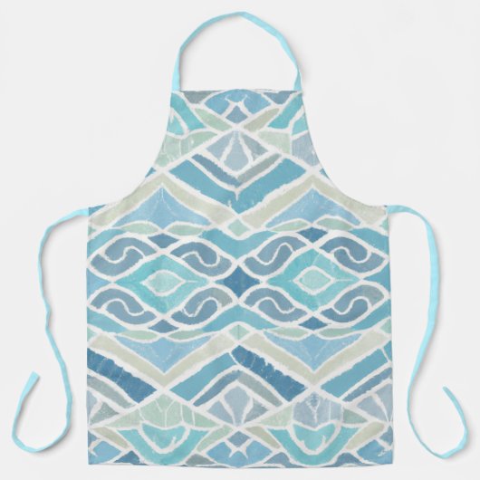Kust/strand/nautisch blauw schort (Voorkant)