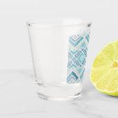 Kust/strand/nautisch blauw shot glas (Links)
