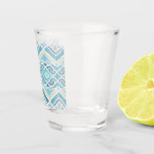 Kust/strand/nautisch blauw shot glas (Rechts)
