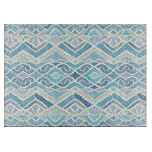 Kust/strand/nautisch blauw snijplank (Voorkant)