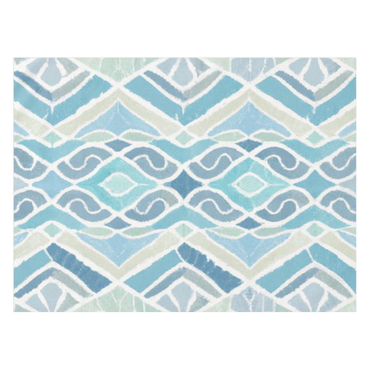 Kust/strand/nautisch blauw tafelkleed (Voorkant (Horizontaal))