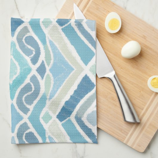 Kust/strand/nautisch blauw theedoek (Quarter Fold)