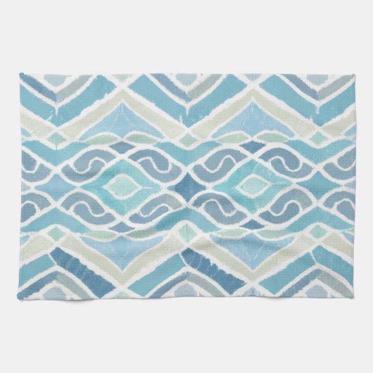 Kust/strand/nautisch blauw theedoek (Horizontaal)