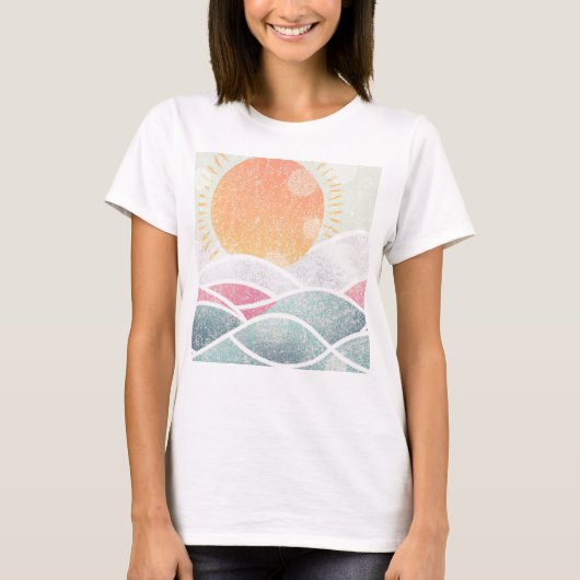 Kust/strand/nautisch zonnig T-shirt (Voorkant)