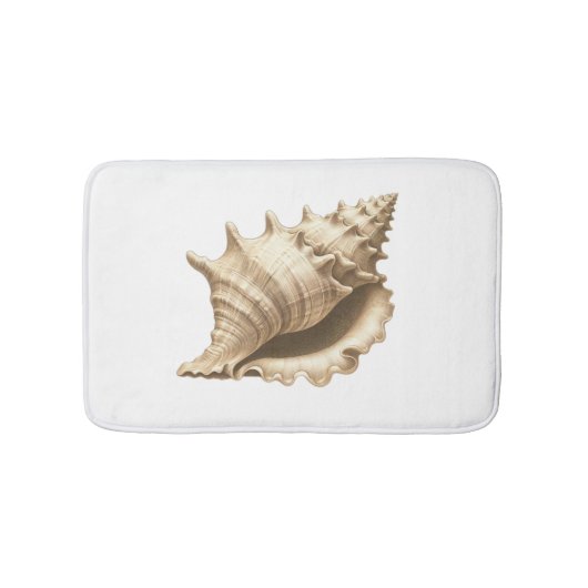 Kust/strand/nautische schelp badmat (Voorkant)
