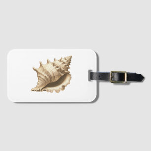 Kust/strand/nautische schelp bagagelabel