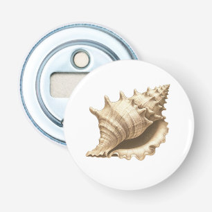 Kust/strand/nautische schelp button flesopener