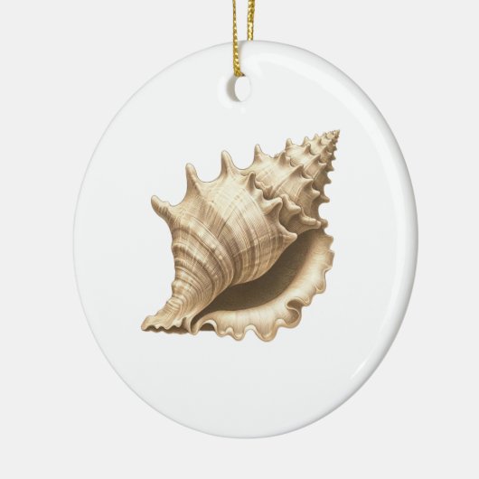 Kust/strand/nautische schelp keramisch ornament (Links)