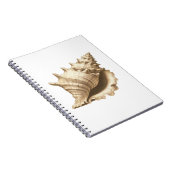 Kust/strand/nautische schelp notitieboek (Rechterzijde)