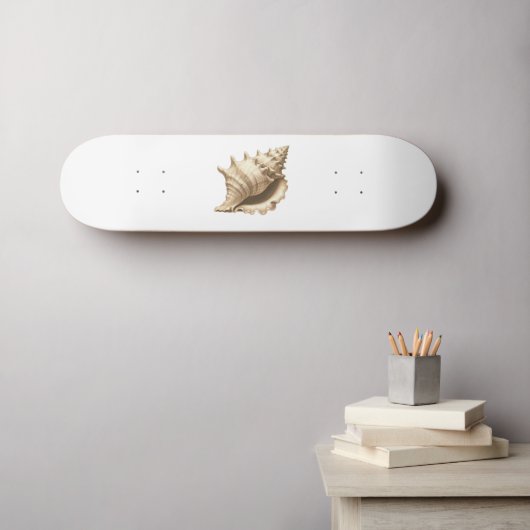 Kust/strand/nautische schelp persoonlijk skateboard (Muurkunst (Horizontaal))