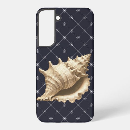 Kust/strand/nautische schelp samsung galaxy hoesje (Achterkant)
