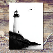 Kust Strand Nautische Vuurtoren bruiloft Kaart