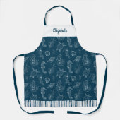 kust strand Navy blauw Schort (Voorkant)