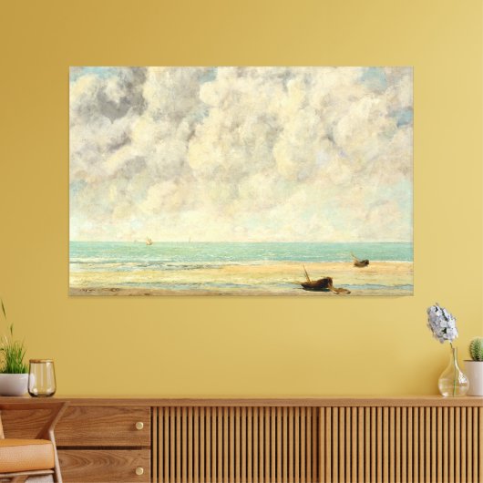 kust strand scene Antiek zeegezicht Canvas Afdruk (Insitu (Woonkamer))