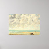  kust strand scene Antiek zeegezicht Canvas Afdruk (Voorkant)