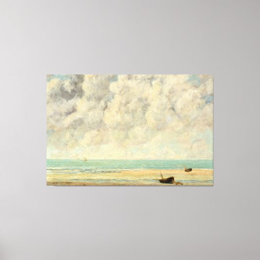  kust strand scene Antiek zeegezicht Canvas Afdruk (Voorkant)