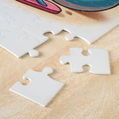 Kust / strand schattige cartoon haai legpuzzel (Zijkant)