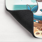 Kust / strand schattige cartoon haai muismat (Hoek)