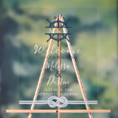 Kust Strand Schip Helm Nautische Huwelijk Welkom Acryl Bord (Neutraal)