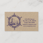 Kust Strand Vuurtoren Varen Zeilen Nautisch Visitekaartje (Achterkant)