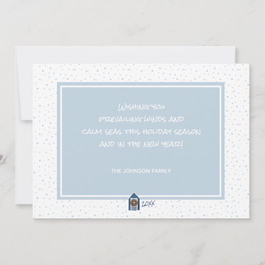 Kust Strand Warme Wensen Strandhuisjes Vakantie Feestdagenkaart (Achterkant)