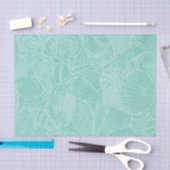 Kust Strand Zee Schelp Turquoise Groen Witte Decou Tissuepapier (Craft)