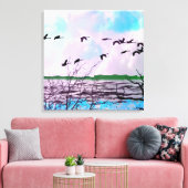Kust strand zeezijde canvas afdruk (Insitu (Woonkamer))