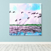 Kust strand zeezijde canvas afdruk (Insitu (Houten vloer))