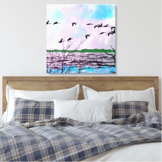 Kust strand zeezijde canvas afdruk