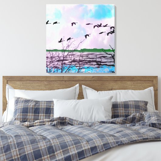 Kust strand zeezijde canvas afdruk (Insitu (Slaapkamer))