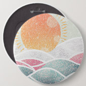 Kust/strand/zonnig Ronde Button 6,0 Cm (Voorkant /achterkant)