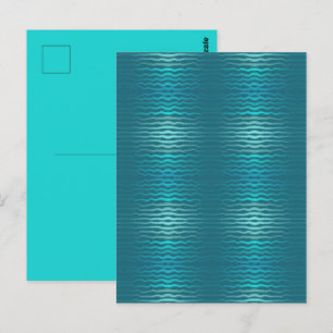Kust Strand Zout Turquoise Golf Abstract Design Briefkaart
