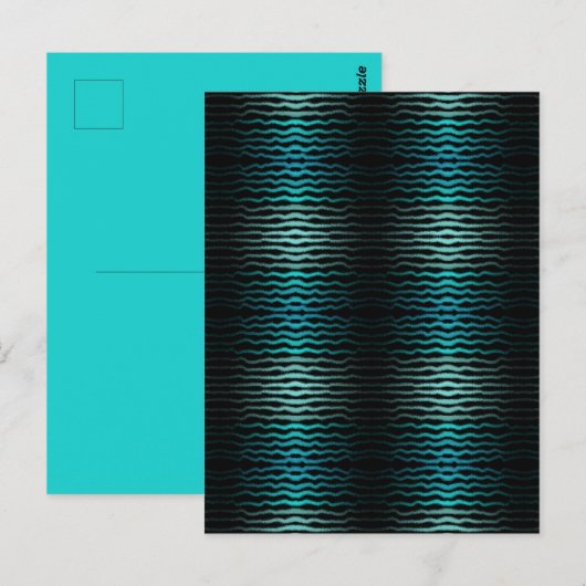 Kust Strand Zout Turquoise Golven Abstracte Kunst Briefkaart (Voorkant / Achterkant)