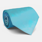 Kust Strand Zoute Golven Op Turkoois Stropdas (Opgerold)