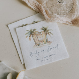 Kust Surf "Baby aan boord" Baby shower Servet