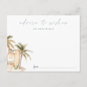 Kust Surf Baby shower Advies & Wishes Kaart (Voorkant)