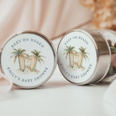 Kust Surf Baby shower "Baby aan boord" Ronde Sticker