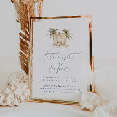 Kust Surf Baby shower Late Night Luiers Teken Poster